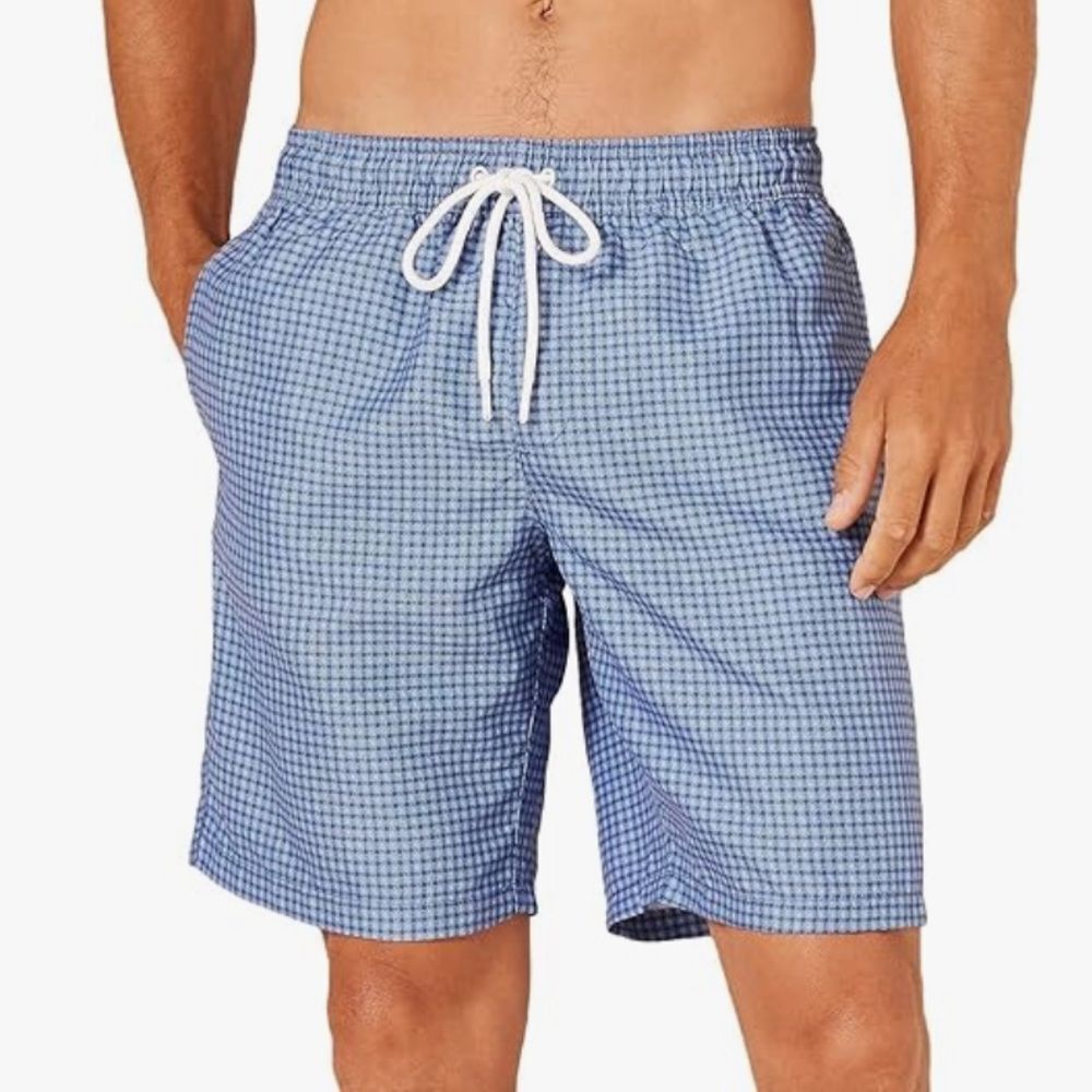 Mens XS Amazon Essentials Men's 9" Relaxed-Fit Quick-Dry Swim Trunk
